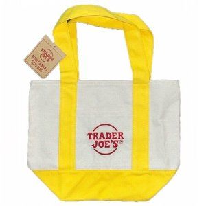 Trader Joe's mini tote bag - yellow NWT